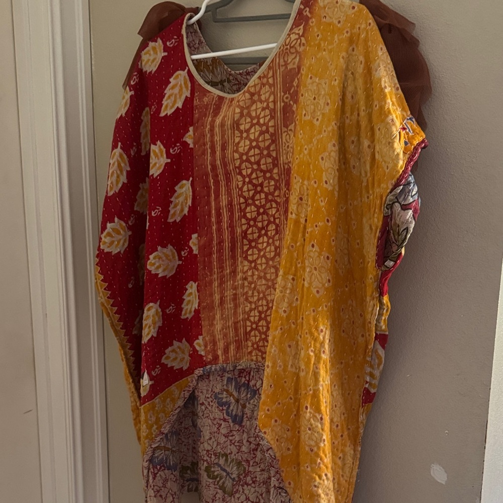 Kantha multicolor boho top